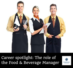Three professionals in formal attire representing food and beverage management roles. - International Hotel School
