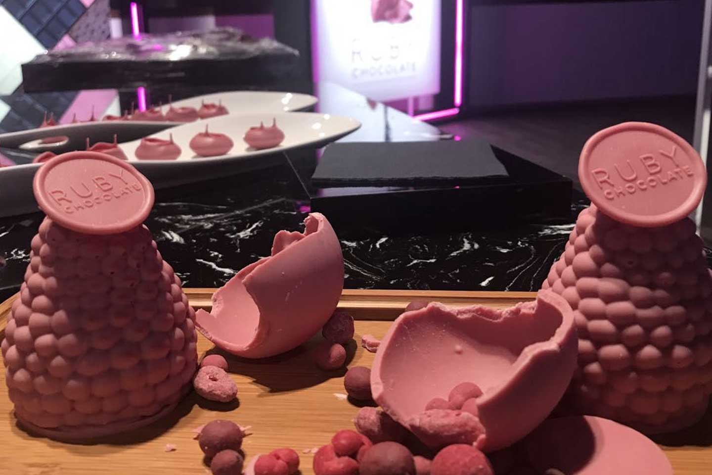 A Chocolate Calls it Ruby 2 Ruby Chocolate Mouldings
