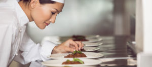 Line Cook Working in Kitchen