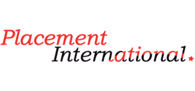 Logo of Placement International featuring the text in red and black font. - International Hotel School